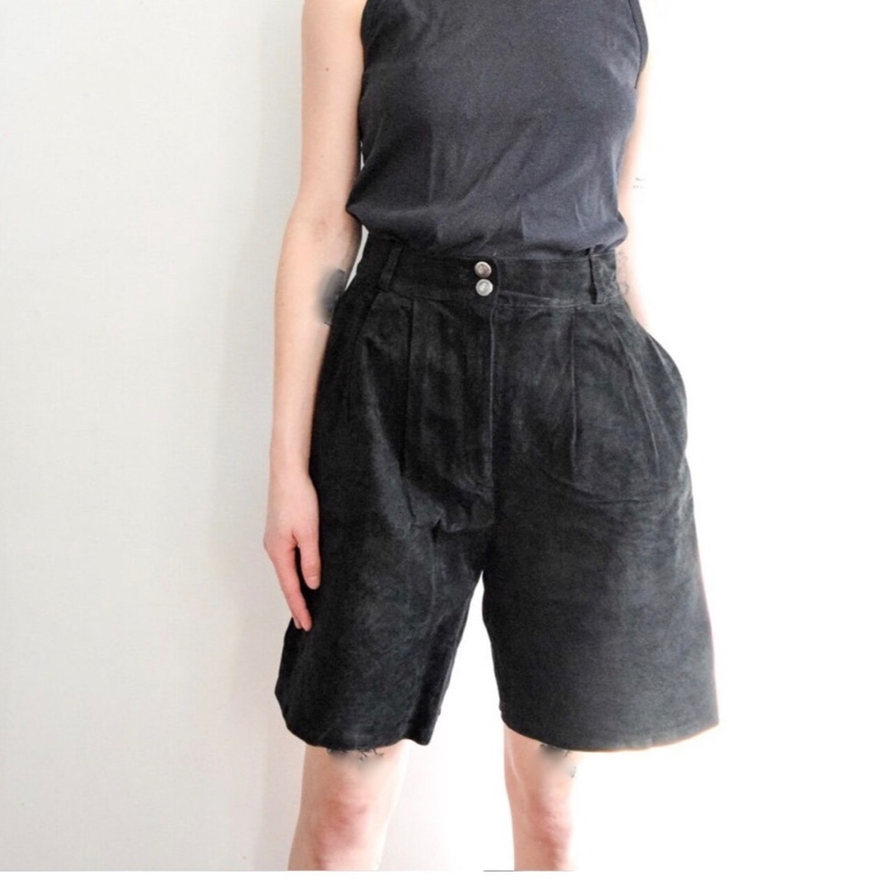 Vintage Black High Waist Women Shorts